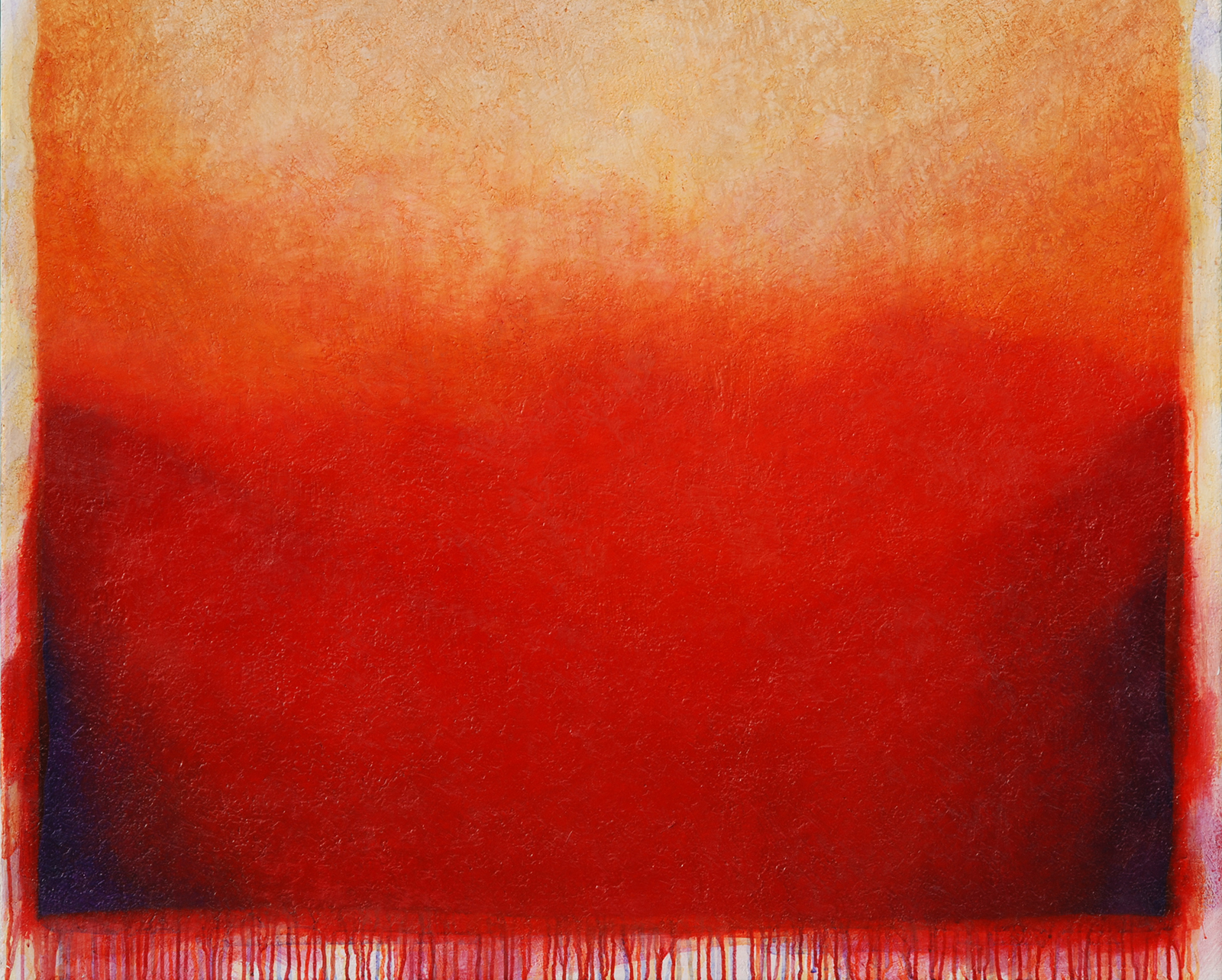 Rosso cadmio, 2009 acrilico e olio su tela 100 x 120 cm